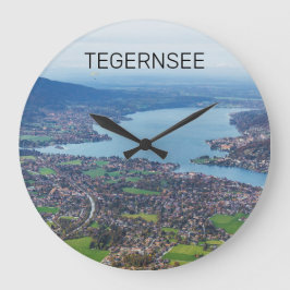 Tegernsee Bayerischer See Panorama Souvenir Große Wanduhr