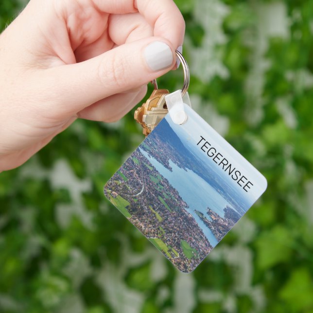 Tegernsee Bayerischer See Panorama Souvenir Schlüsselanhänger (Hand)