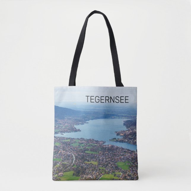 Tegernsee Bayerischer See Panorama Souvenir Tasche (Vorderseite)