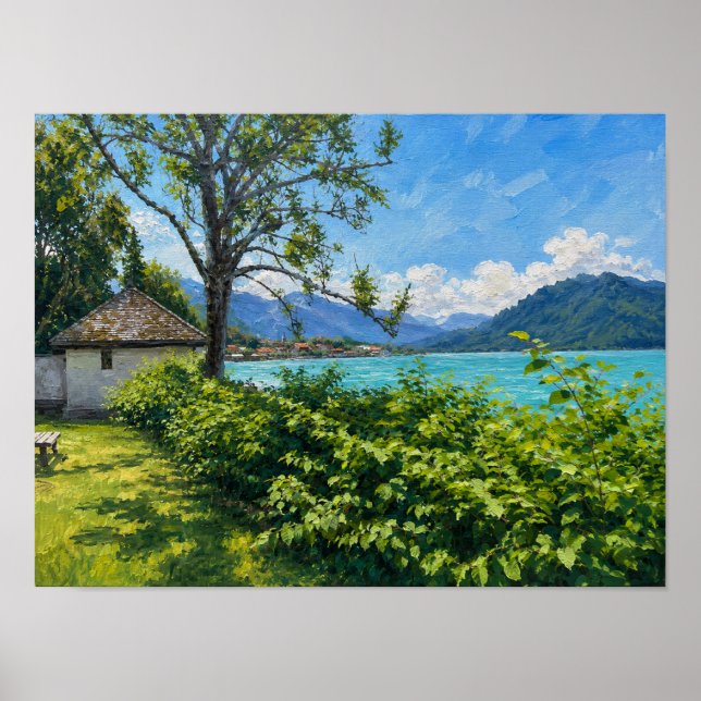 Tegernsee in den Alpen Poster (Vorne)