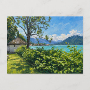Tegernsee in den Alpen Postkarte