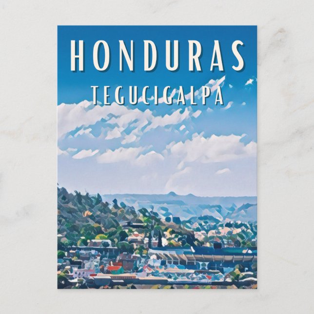 Tegucigalpa: Geschichte und Modernität Postkarte (Vorderseite)