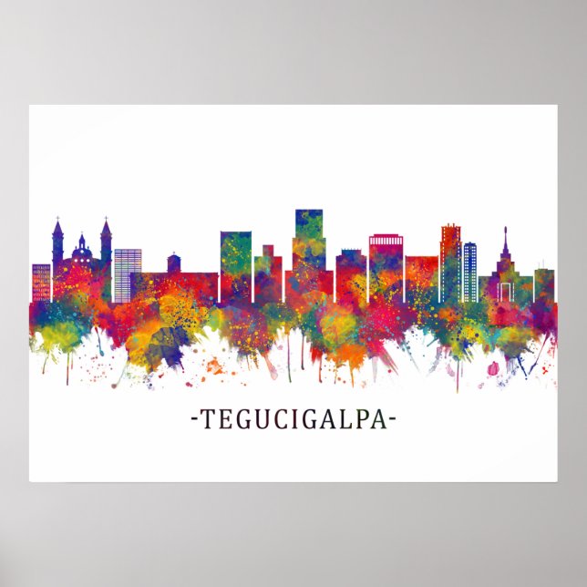 Tegucigalpa Honduras Skyline Poster (Vorne)