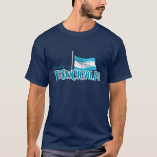 Tegucigalpa mit honduranischer Flagge T-Shirt