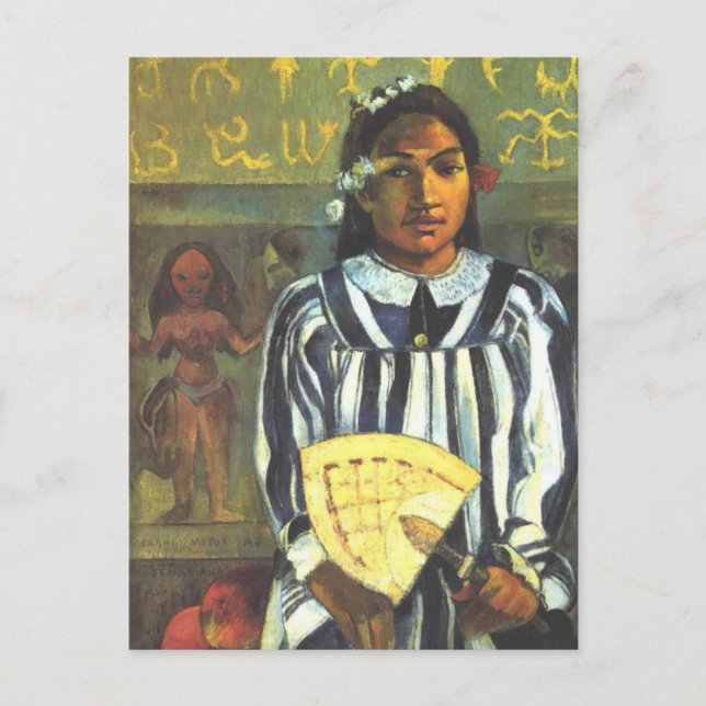 'Tehamana hat viele Vorfahren' - Gauguin Postcard Postkarte (Vorderseite)