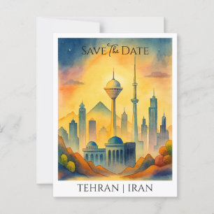 Teheran Iran - kundenspezifische Wasserfarbe Save  Postkarte