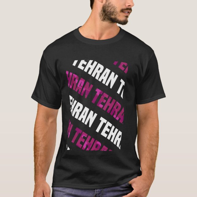 Tehran Camouflage Pattern Pink Camouflage T-Shirt (Vorderseite)