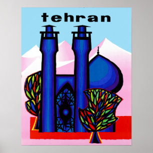 Tehran, Iran travel poster