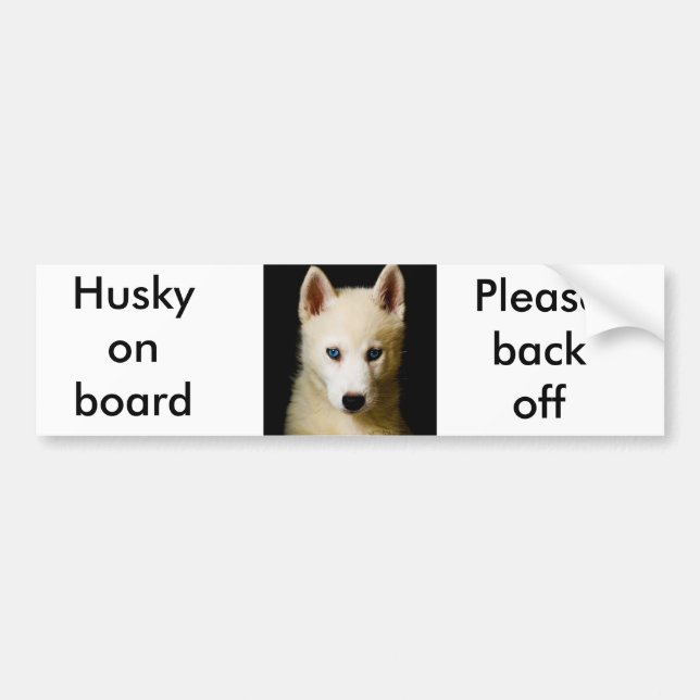 Tehya - sibirischer Husky Autoaufkleber (Vorne)