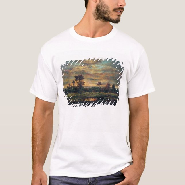 Teich am Rand eines Holzes T-Shirt (Vorderseite)