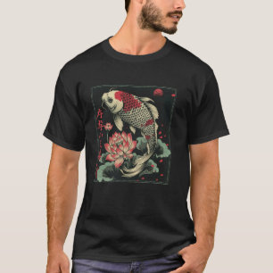 Teich Haustier Karpfen Liebhaber Japanische Kunst T-Shirt