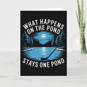 Teich Hockey Humor Shinny  Karte