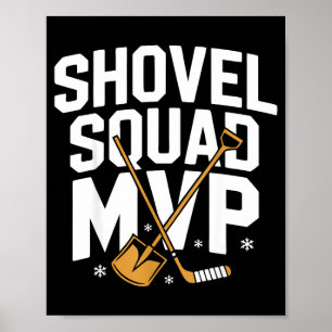 Teich Hockey Spieler Schaufel Team Shinny Poster