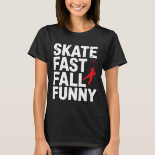 Teich Hockey Spieler Schlittschuh Schnell Shinny T-Shirt