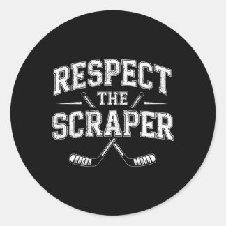 Teich Hockey Spieler Scraper Shinny Runder Aufkleber