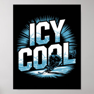 Teich Hockeyspieler Eisgekühltes Shinny  Poster