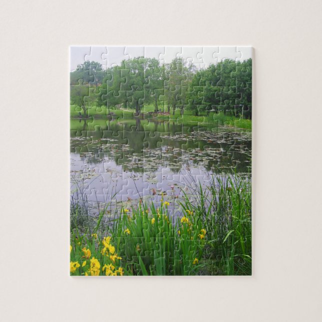 Teich im Springtime-Puzzle (Vertikal)