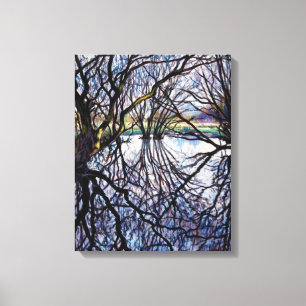 Teich-Reflexionen 2009 Leinwanddruck