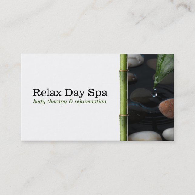 Teich und Bamboo Visitenkarte (Vorderseite)