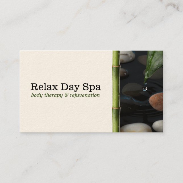 Teich und Bamboo Visitenkarte (Vorderseite)