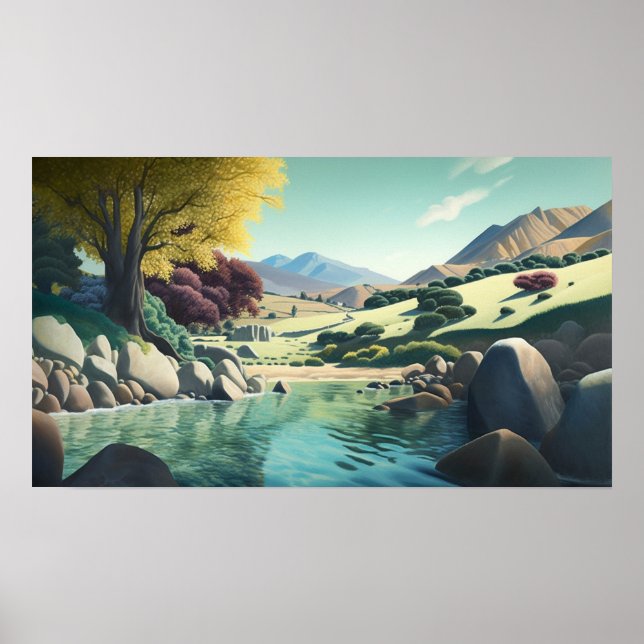 Teich unten im Tal Poster (Vorne)