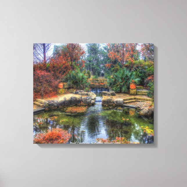Teichlandschaft in Dallas, Texas Garden Poster Leinwanddruck (Vorderseite)