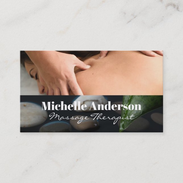 Teichsteine | Rückenmassage Visitenkarte (Vorderseite)