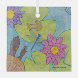 Teichszene - Glasverzierung Ornament Aus Glas