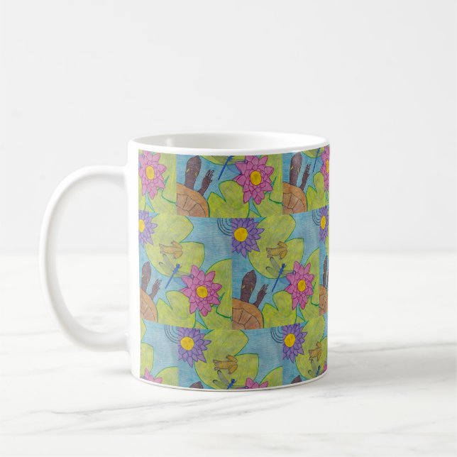 Teichszene - Klassische Tasse (Links)