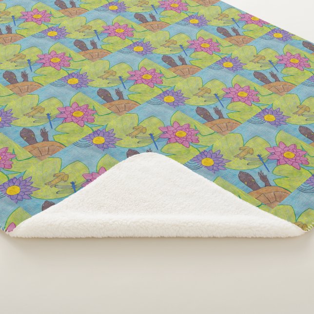 Teichszene - Sherpa Blanket Sherpadecke (3/4)