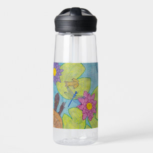Teichszene - Wasserflasche Trinkflasche