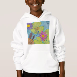 Teichszene (weiß) - Jungen-Hoodie Hoodie