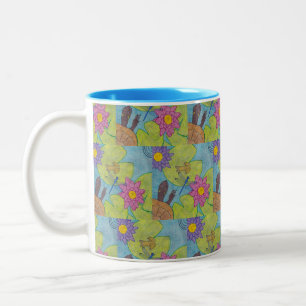 Teichszene - Zwei-Tone-Tasse Zweifarbige Tasse