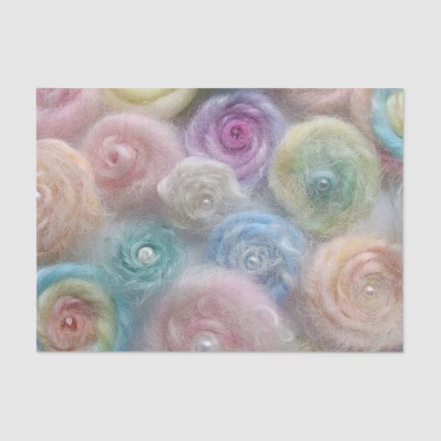Teiggarn aus Tissue Paper Seidenpapier (Vorderseite)