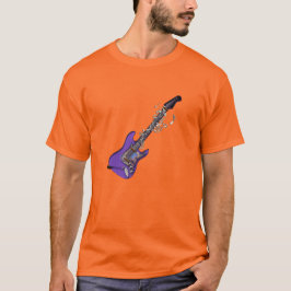 Teignez en nouant le T-shirt de notes de guitare