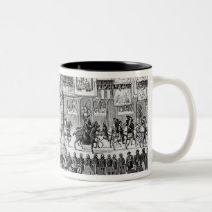 Teil der Krönungs-Prozession Zweifarbige Tasse