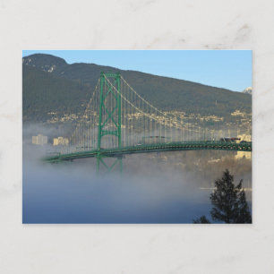 Teil der Löwengatterbrücke mit Nebel-Rolling Postkarte