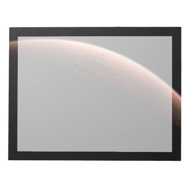 Teil der Mars an der Grenze von Licht und Dunkel. Notizblock (Vorderseite)