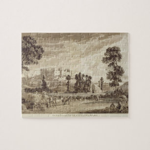 Teil der Stadt und des Schlosses von Ludlow in
