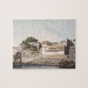 Teil der Stadt von Patna, auf dem Fluss der
