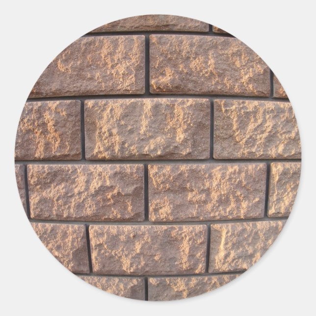 Teil der Wand der großen Betonblöcke Runder Aufkleber (Vorderseite)