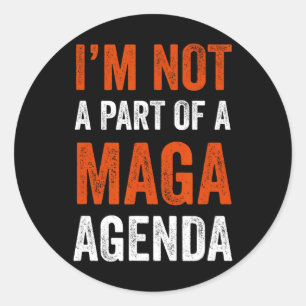 Teil einer Maga-Agenda Runder Aufkleber