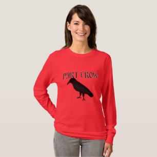 Teil-Krähen-Damen-langes Hülsen-Shirt T-Shirt