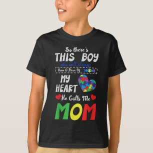 Teil meiner Herz Mama Sohn Autistischer Kinder Aut T-Shirt