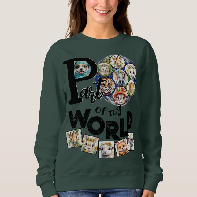Teil meines weltweiten, dynamischen Familientextes Sweatshirt (Vorderseite)