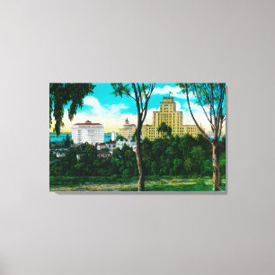 Teil San Diegos Skyline EL Corte zeigend Leinwanddruck