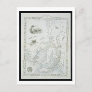 Teil Südaustraliens, aus einer Serie von World Ma Postkarte