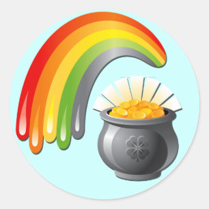 TEIL VON GOLD UND RAINBOW RUNDER AUFKLEBER