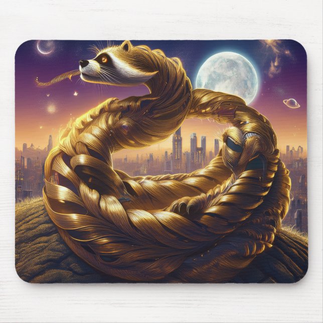 Teil Waschbär Teil Schlange Mousepad (Vorne)