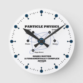 Teilchenphysik macht die Materie grundlegend Runde Wanduhr
